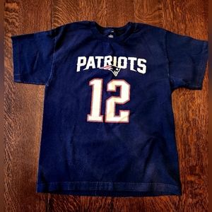 New England Patriots Tom Brady 12 🏈 Football NFL Tshirt Youth Large 14-16 $16